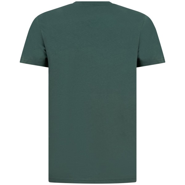 T-shirt verde con mini logo per uomo