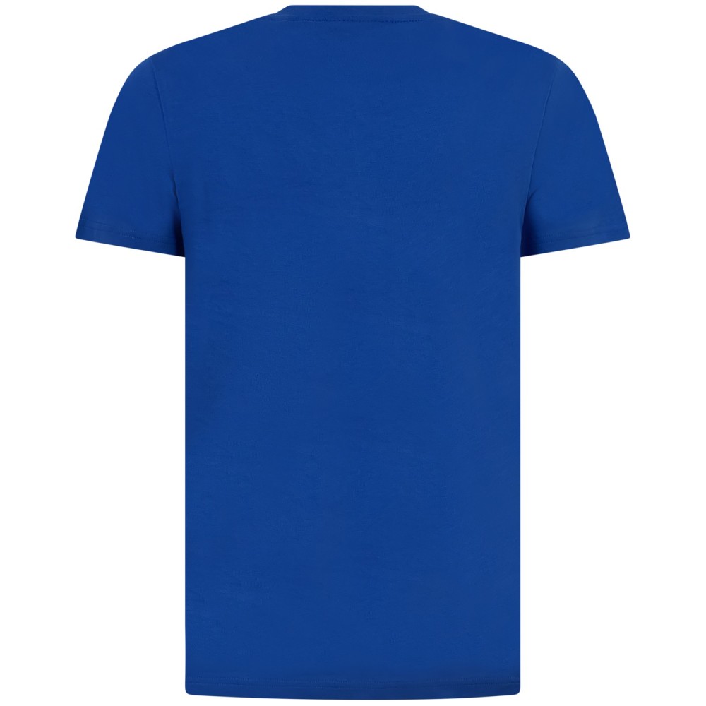 T-shirt azzurra con mini logo per uomo