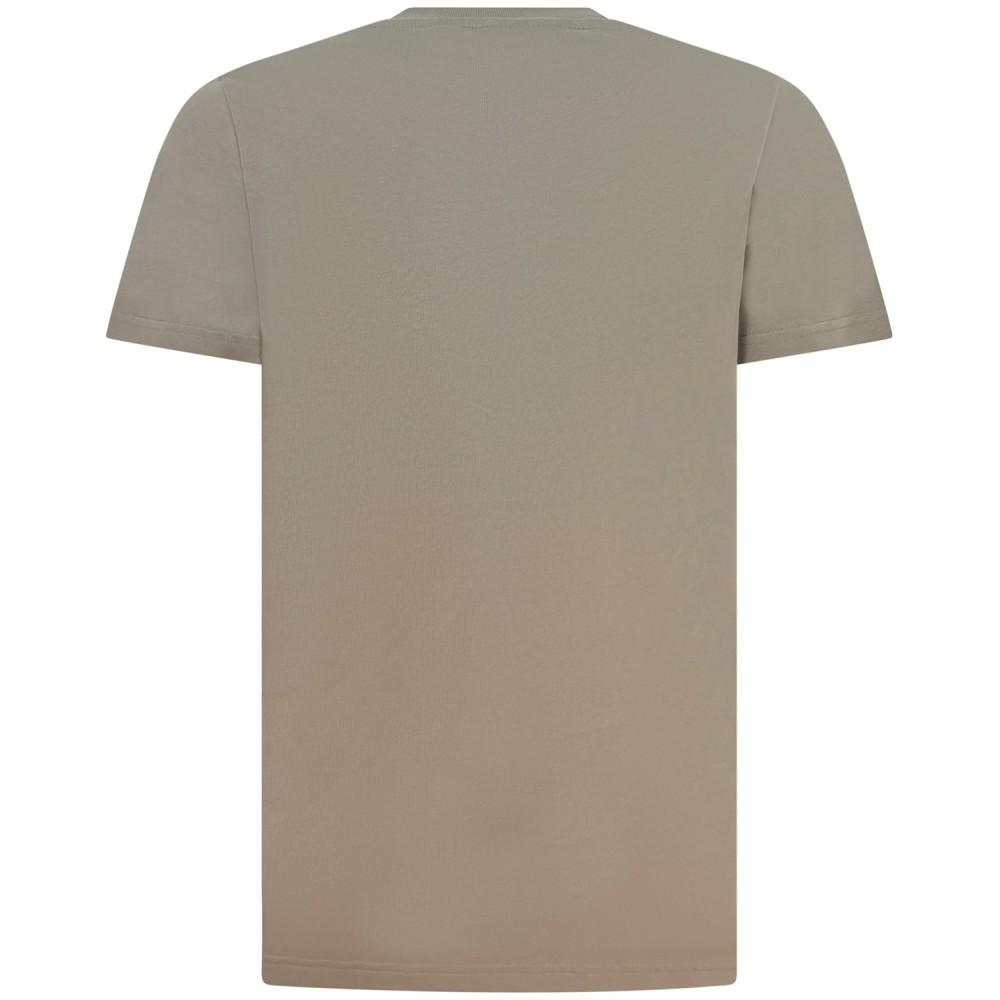 T-shirt marrone con mini logo per uomo