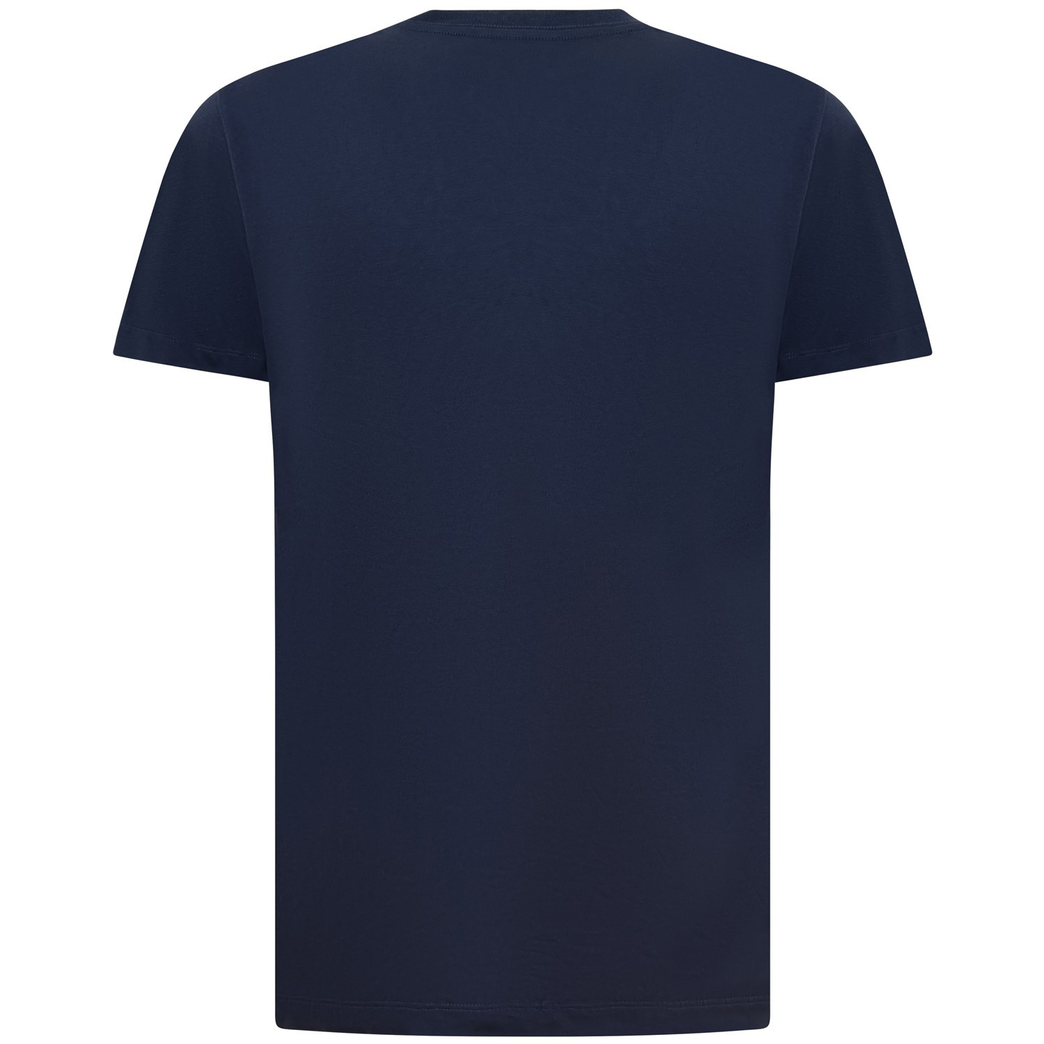 T-shirt blu con logo ricamato per uomo 2