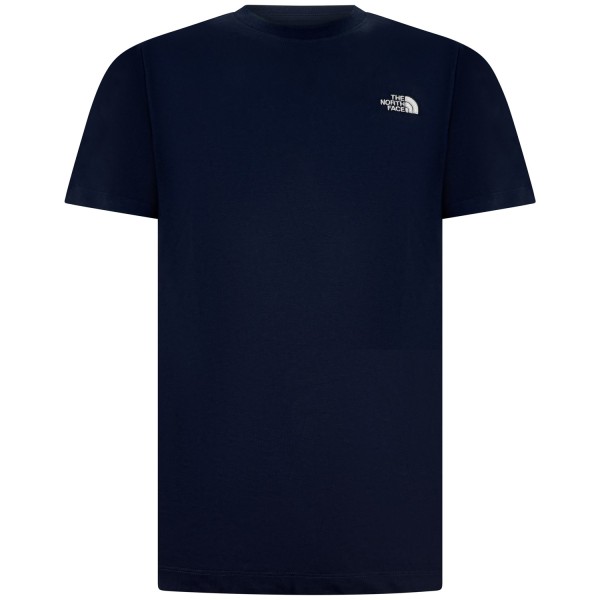 T-shirt blu con logo ricamato per uomo