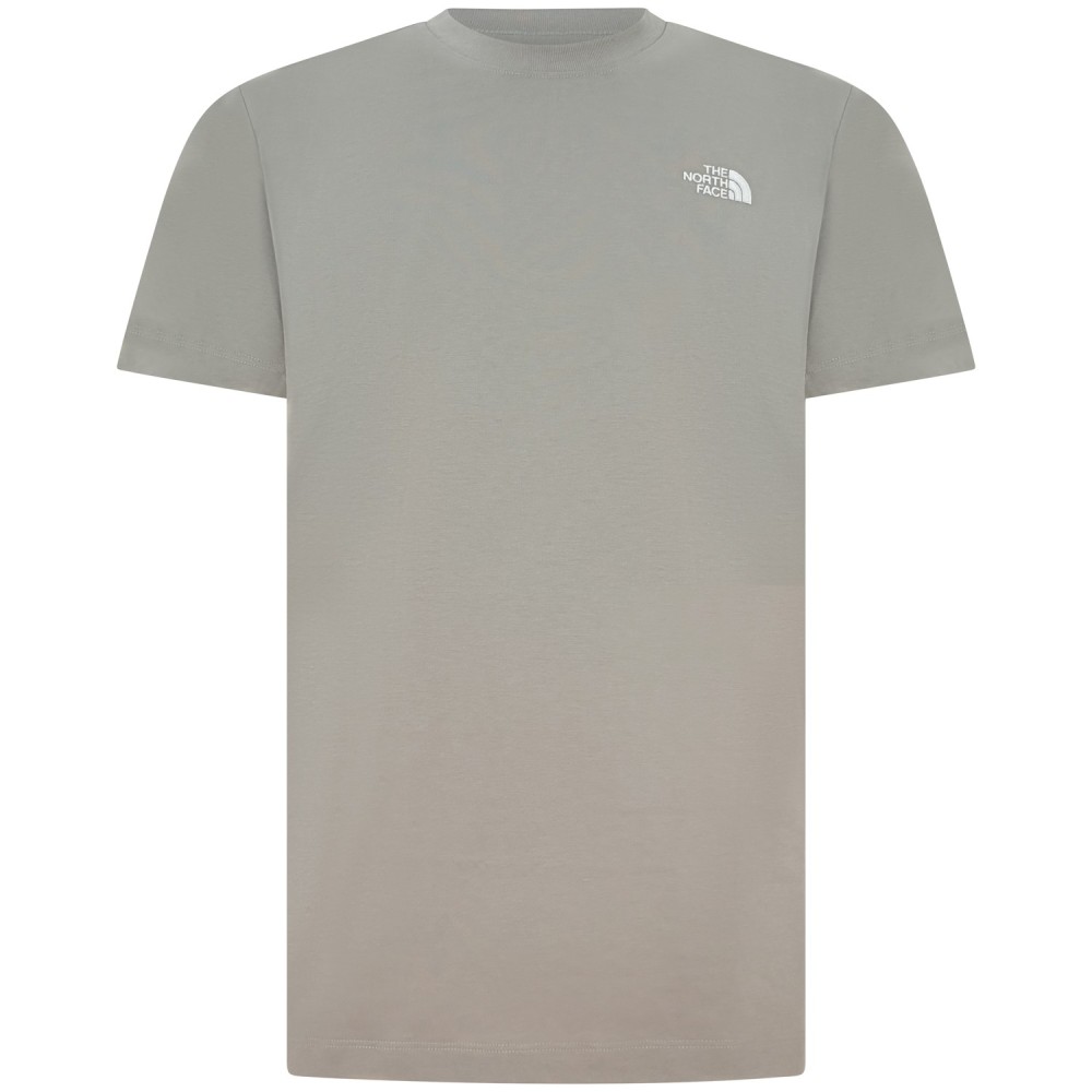 T-shirt grigia con logo ricamato per uomo