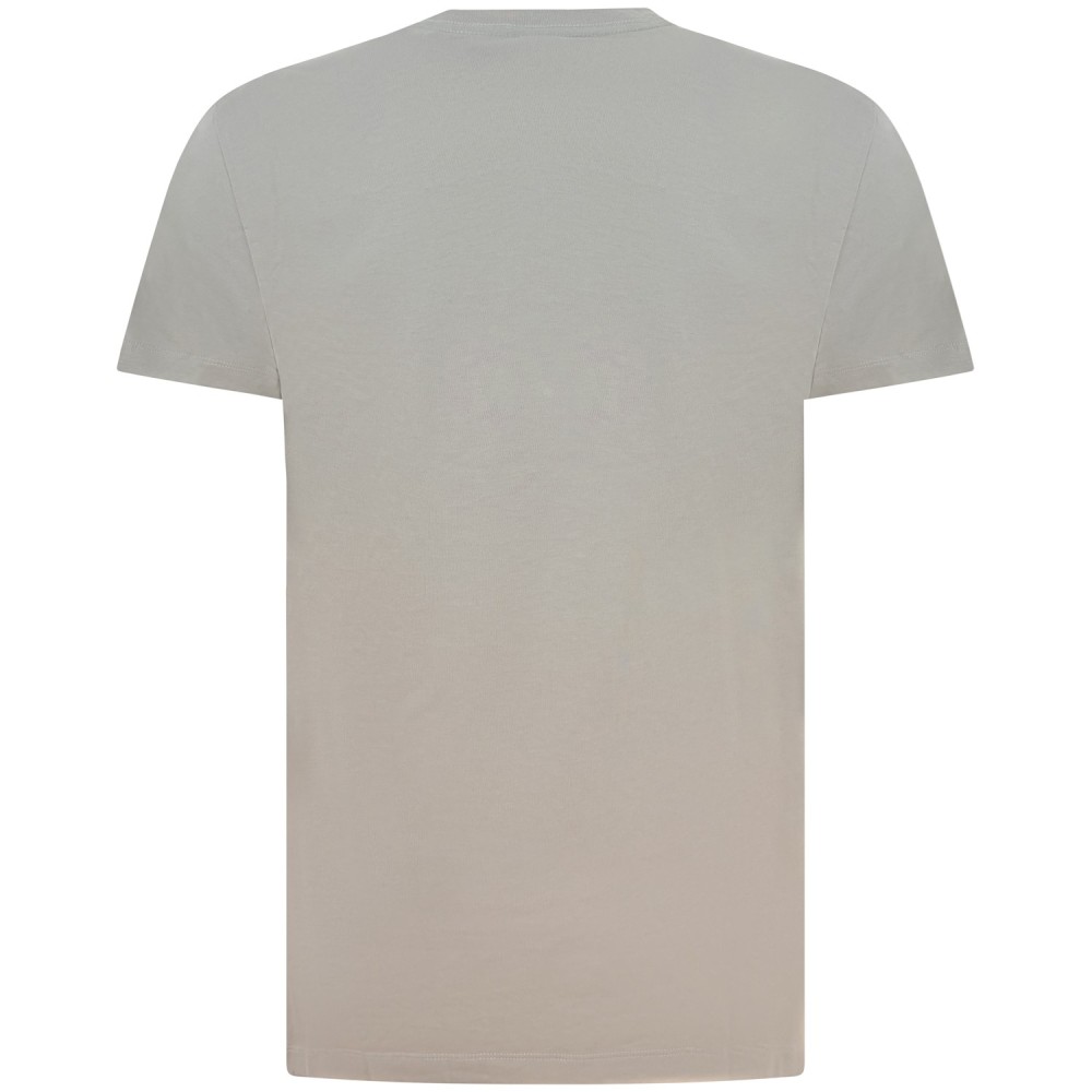 T-shirt grigia con logo ricamato per uomo