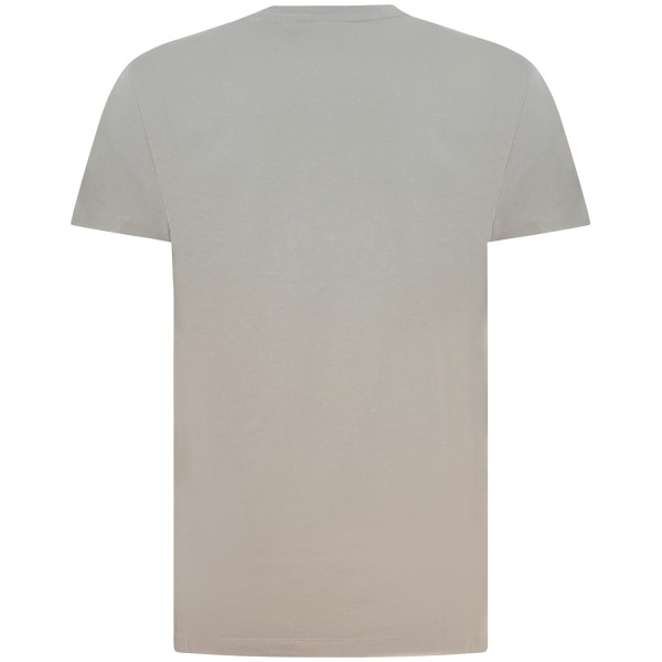 T-shirt grigia con logo ricamato per uomo