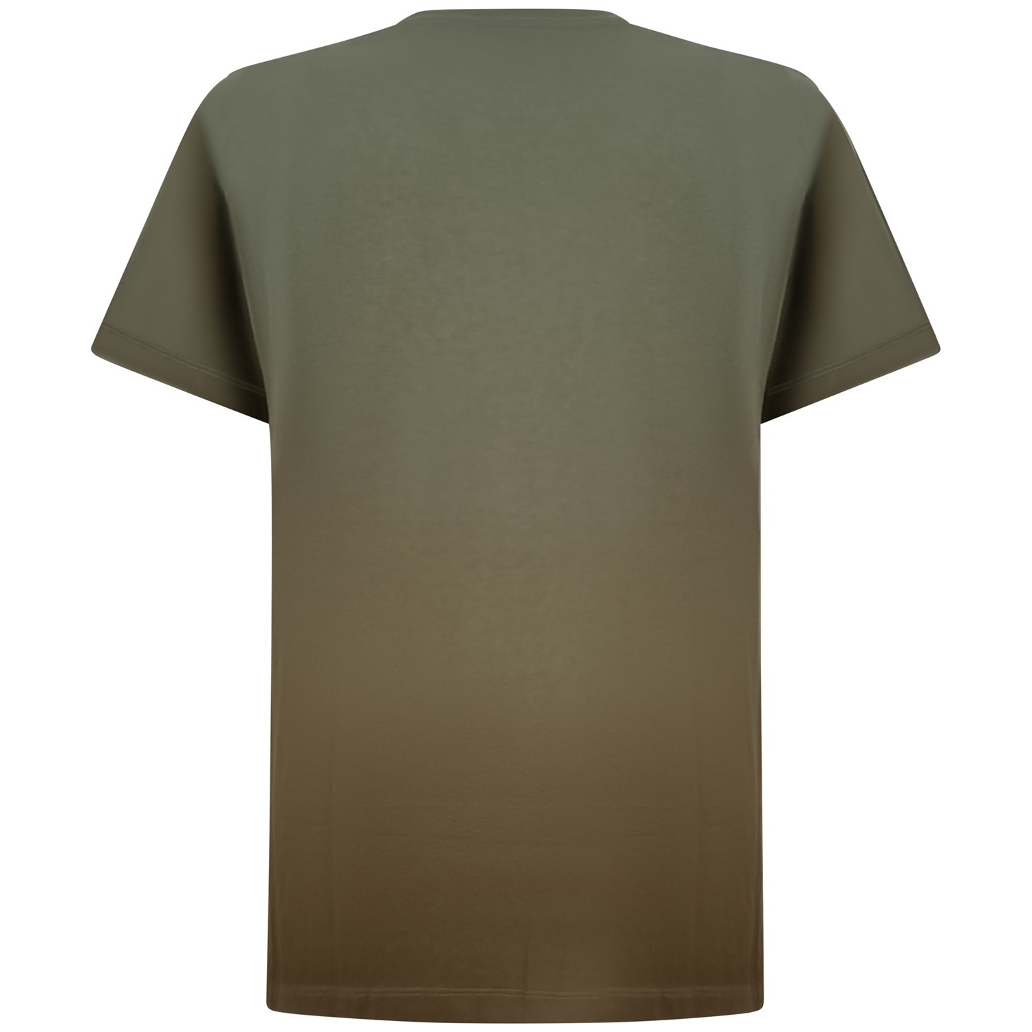 T-shirt verde con logo ricamato per uomo