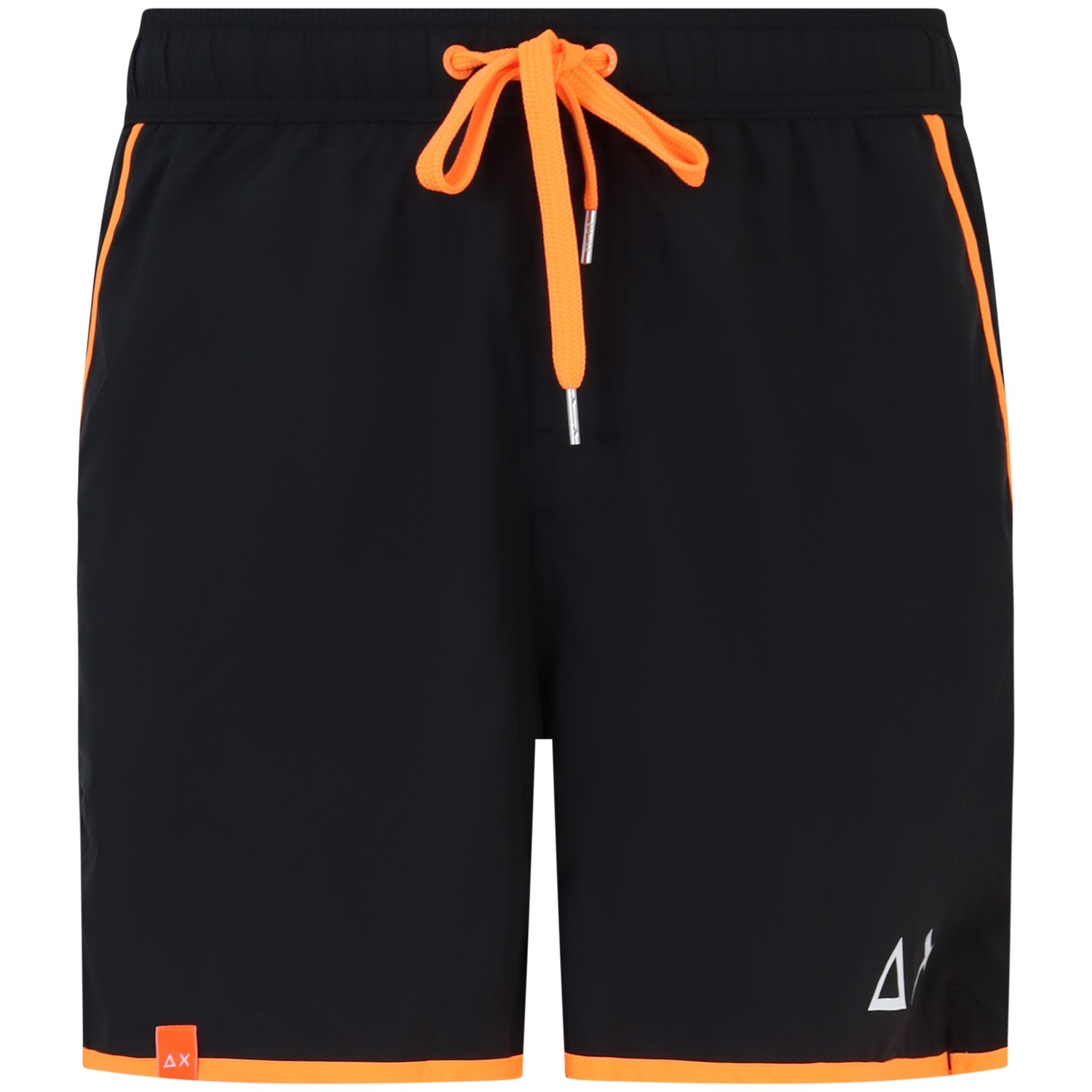 Shorts mare nero con mini logo per uomo