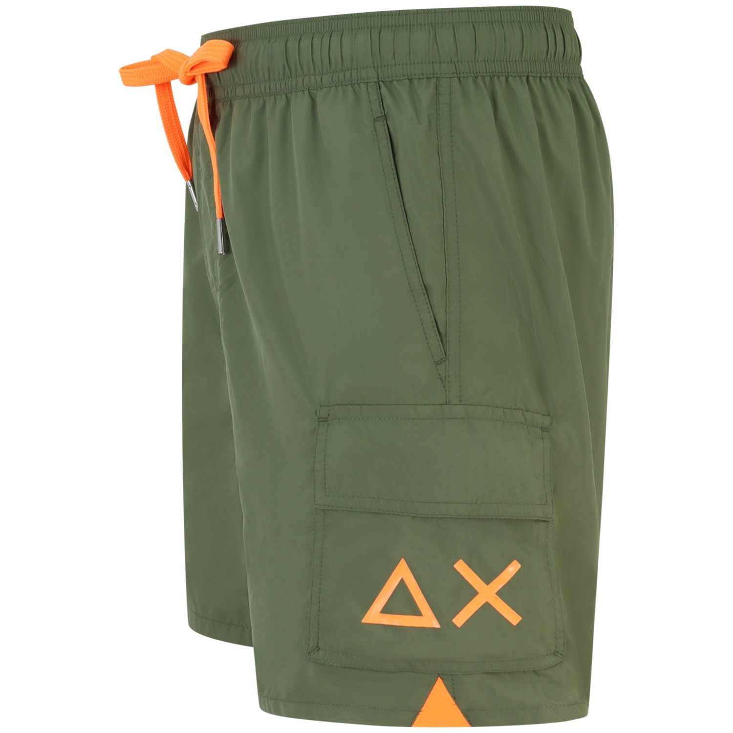 Shorts mare verde con mini logo per uomo 2