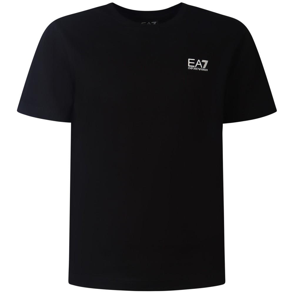T-shirt nera con mini logo per uomo