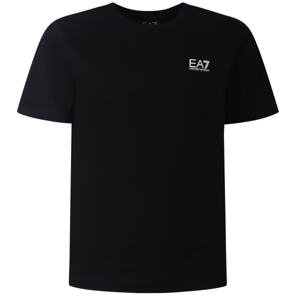 T-shirt nera con mini logo per uomo