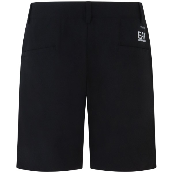 Shorts nero con mini logo per uomo