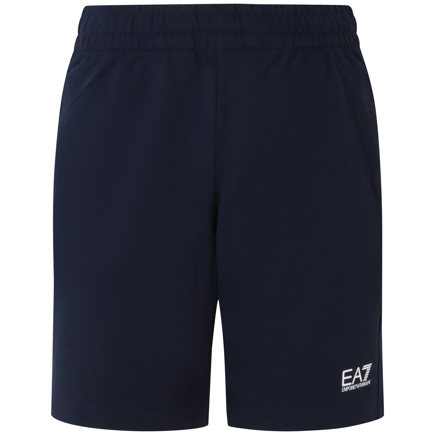 Shorts blu con mini logo per uomo