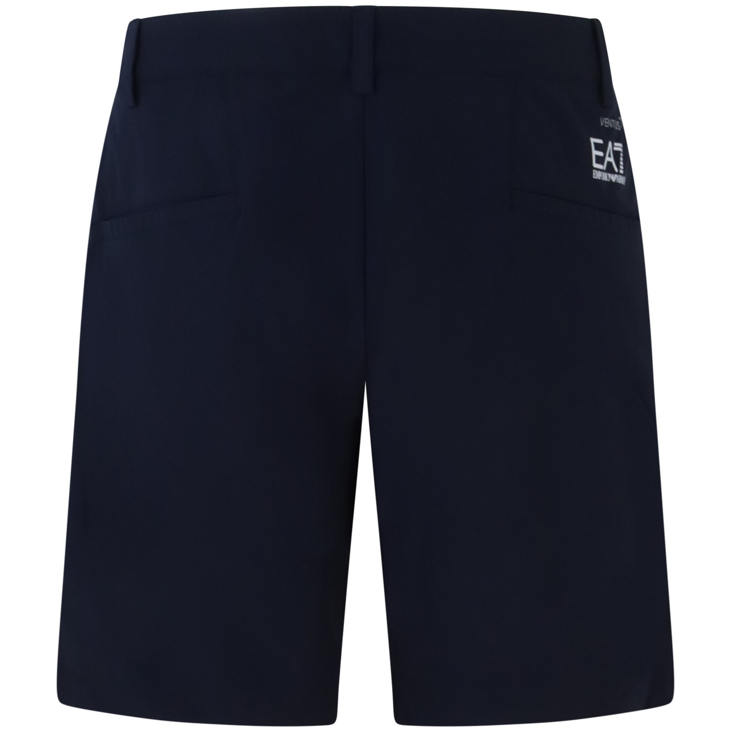 Shorts blu con mini logo per uomo