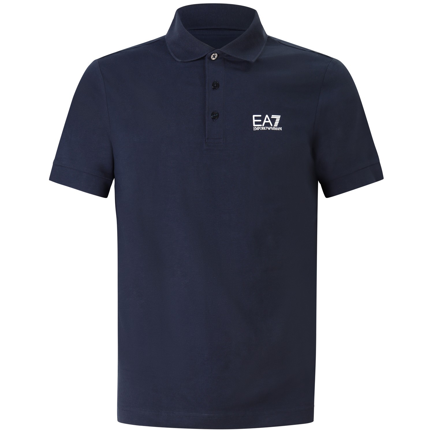 Polo blu con mini logo per uomo 2