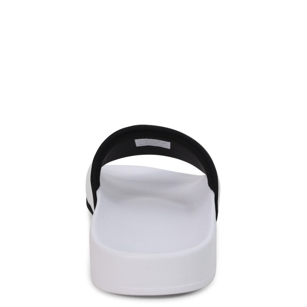 Ciabatte bianche con logo per uomo