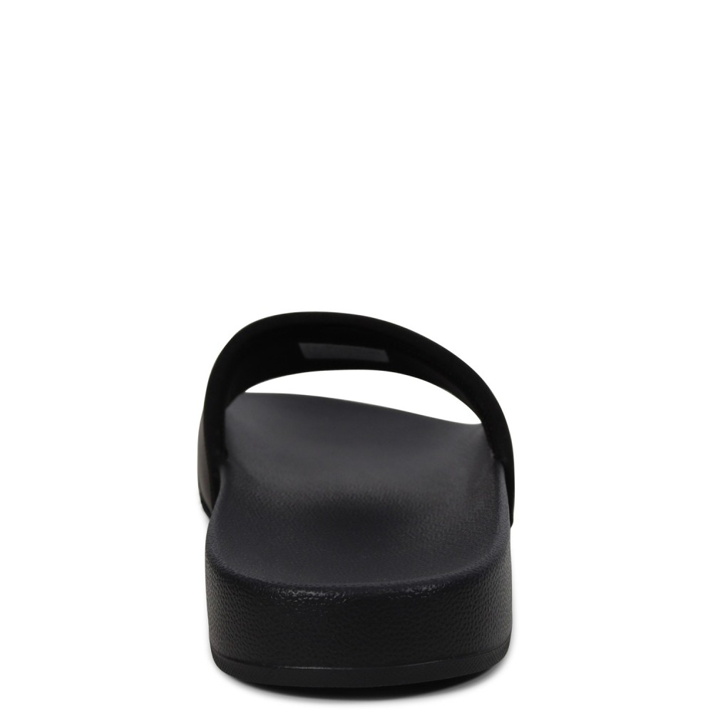 Ciabatte nere con logo per uomo