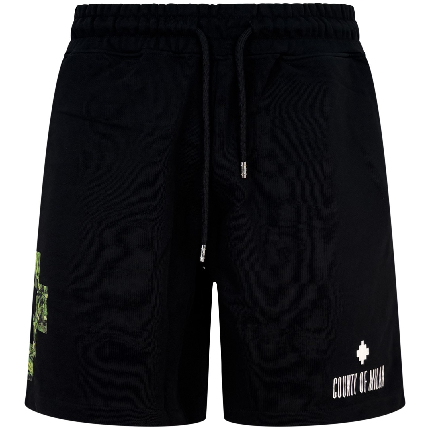 Bermuda nera con logo  per uomo