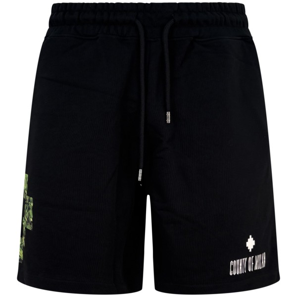 Bermuda nera con logo  per uomo