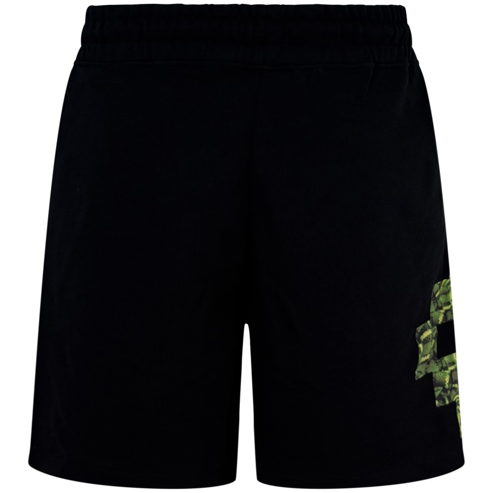 Bermuda nera con logo  per uomo