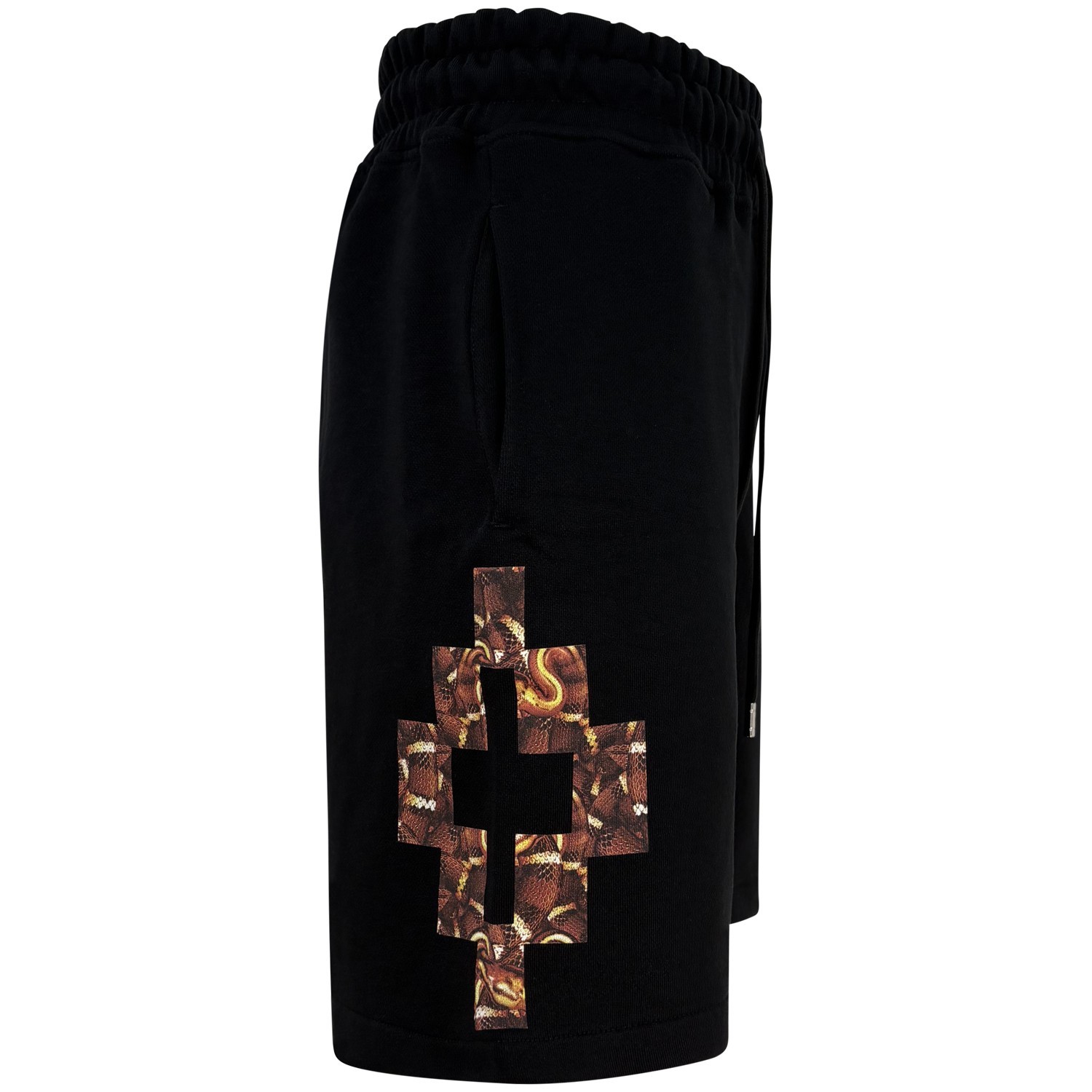 Bermuda nera con logo per uomo