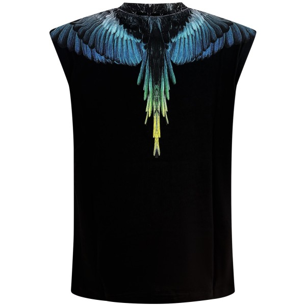 Canotta nera con logo per uomo