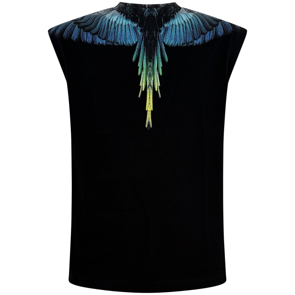 Canotta nera con logo per uomo