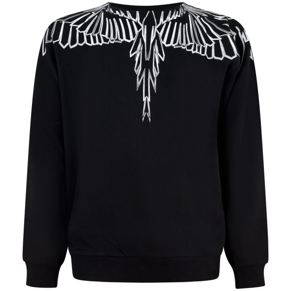 Felpa nera con logo per uomo