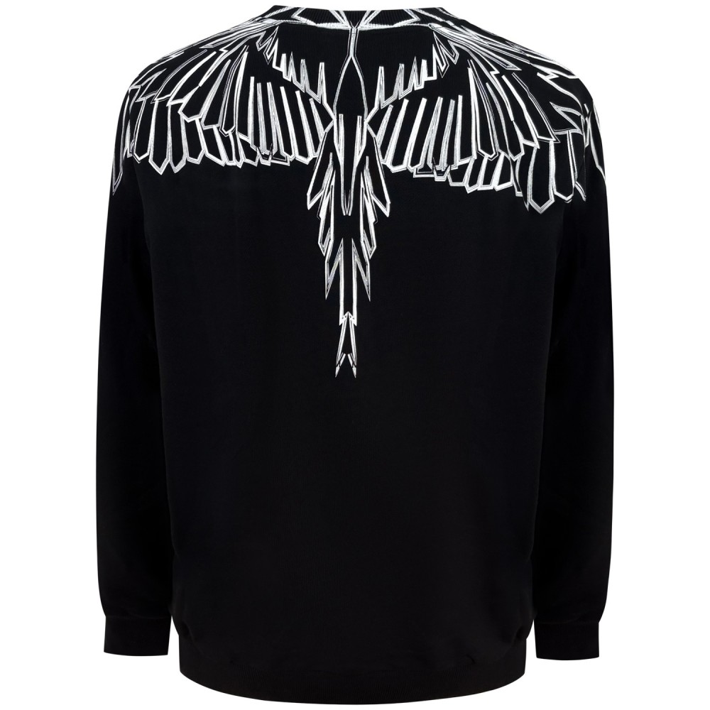 Felpa nera con logo per uomo