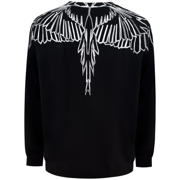 Felpa nera con logo per uomo