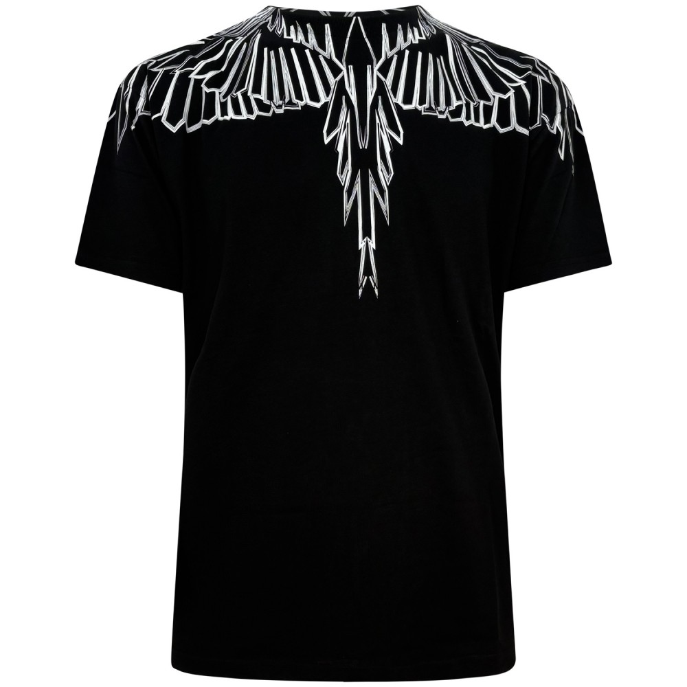 T-shirt nera con logo per uomo