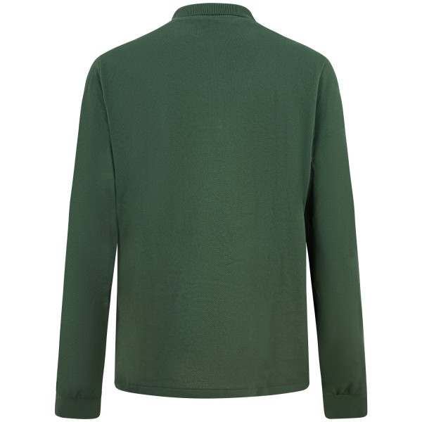 Polo verde a manica lunga per uomo