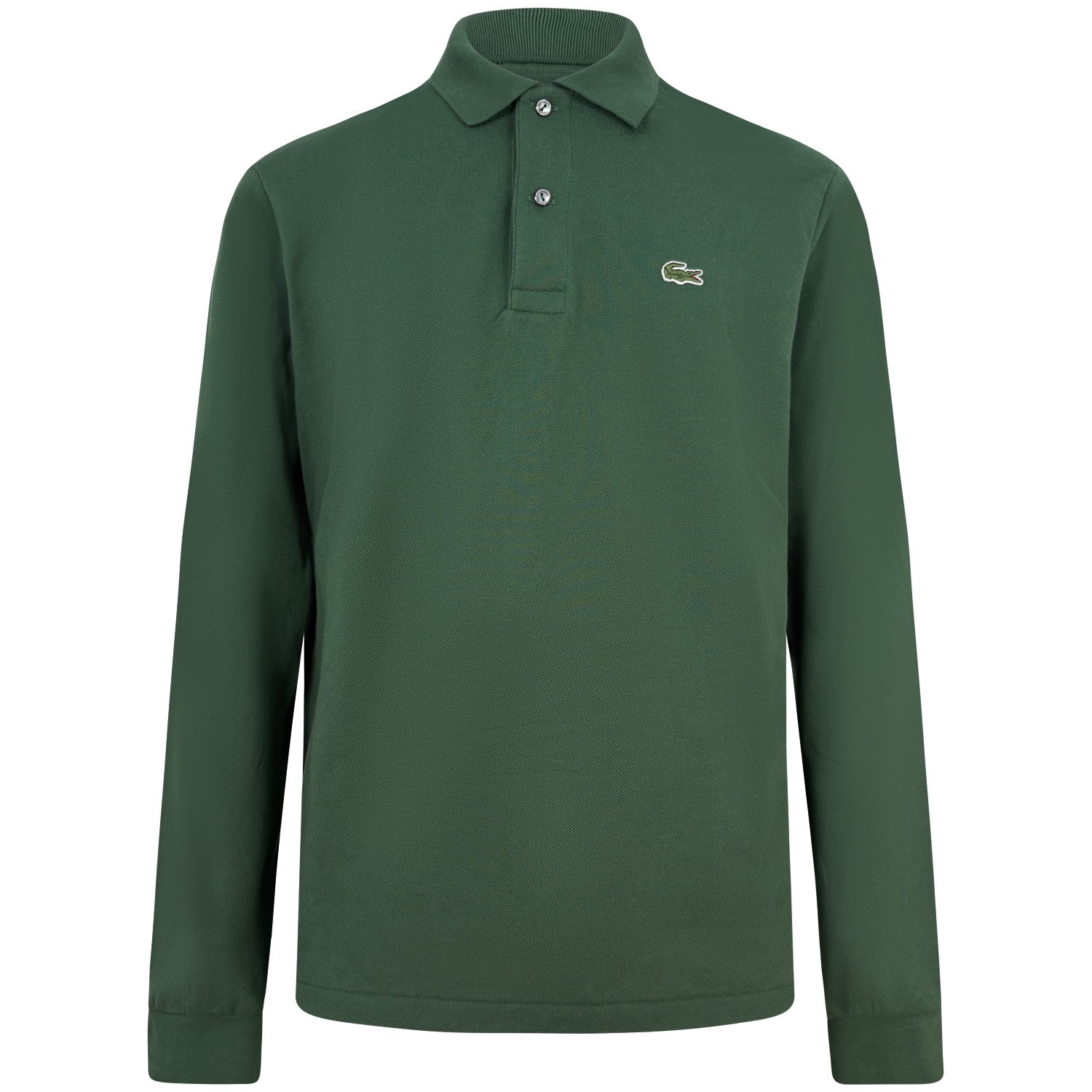 Polo verde a manica lunga per uomo