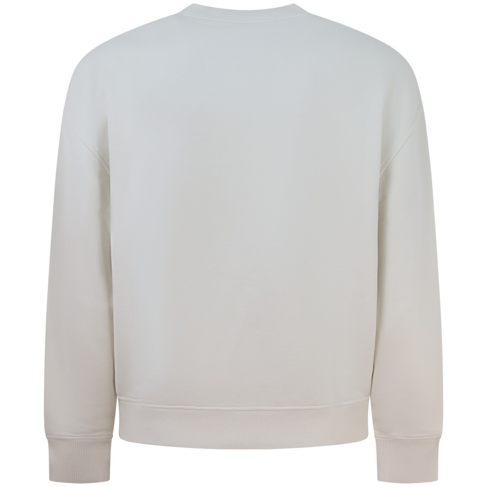 Felpa bianca con stampa per uomo