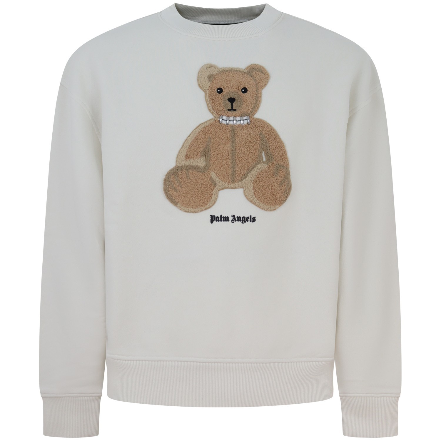 Felpa bianca con stampa per uomo