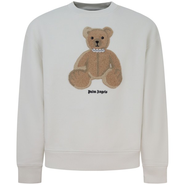 Felpa bianca con stampa per uomo