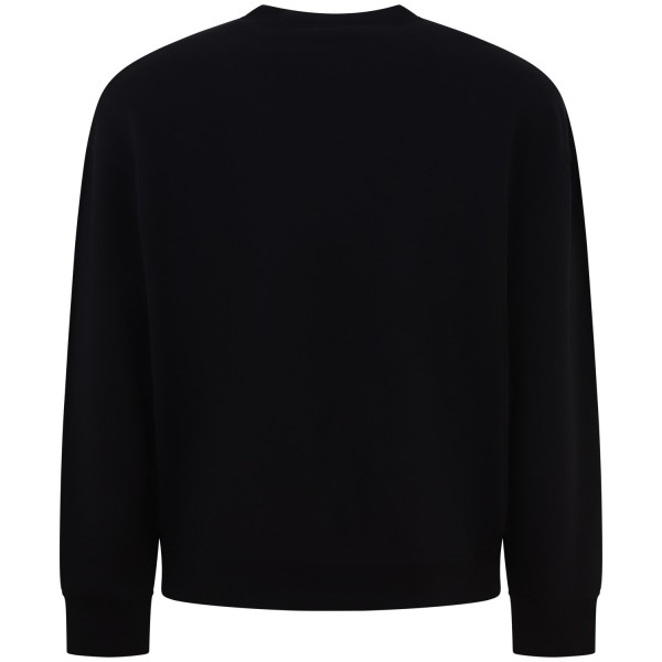 Felpa nera con stampa per uomo