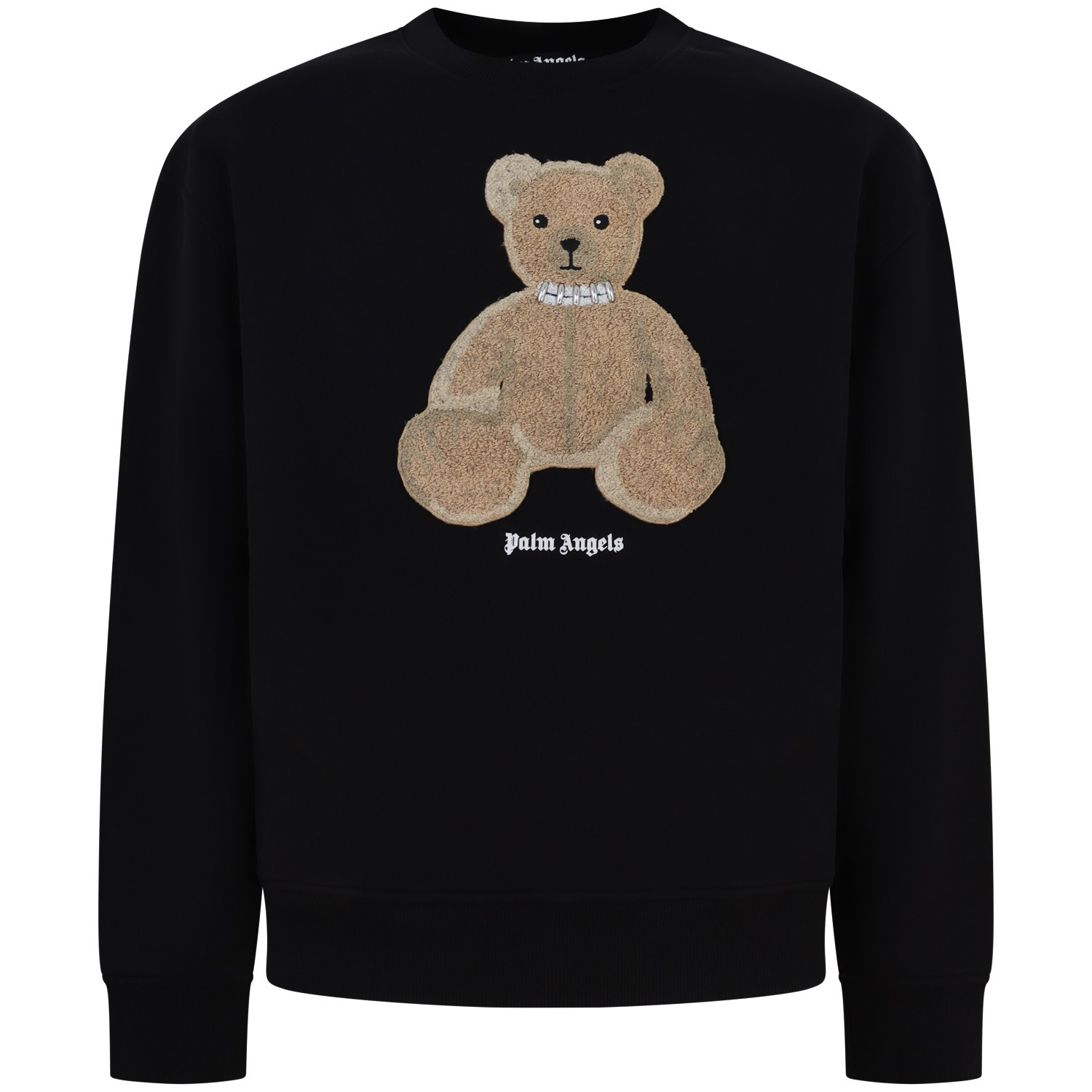 Felpa nera con stampa per uomo 2