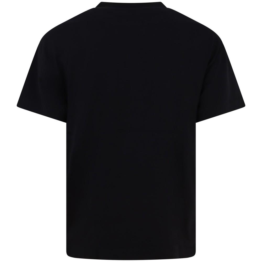 T-shirt nera con stampa per uomo