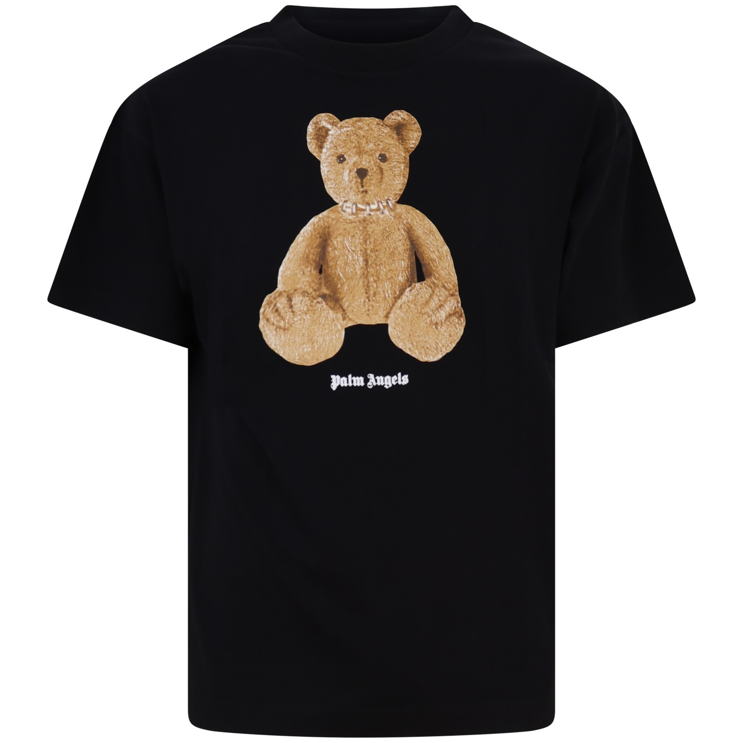 T-shirt nera con stampa per uomo