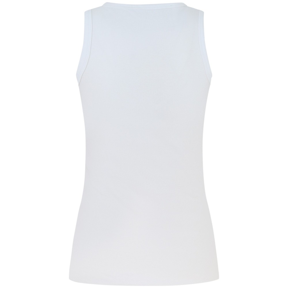 Canotta bianca con borchie per donna
