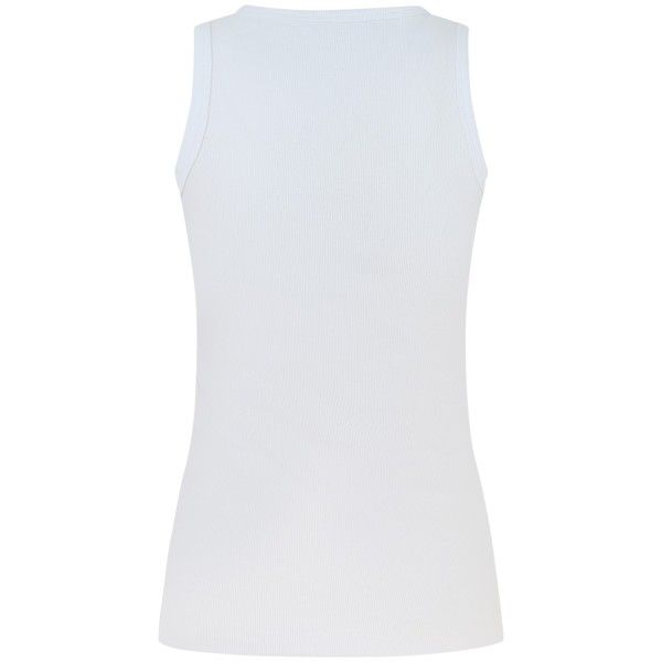 Canotta bianca con borchie per donna