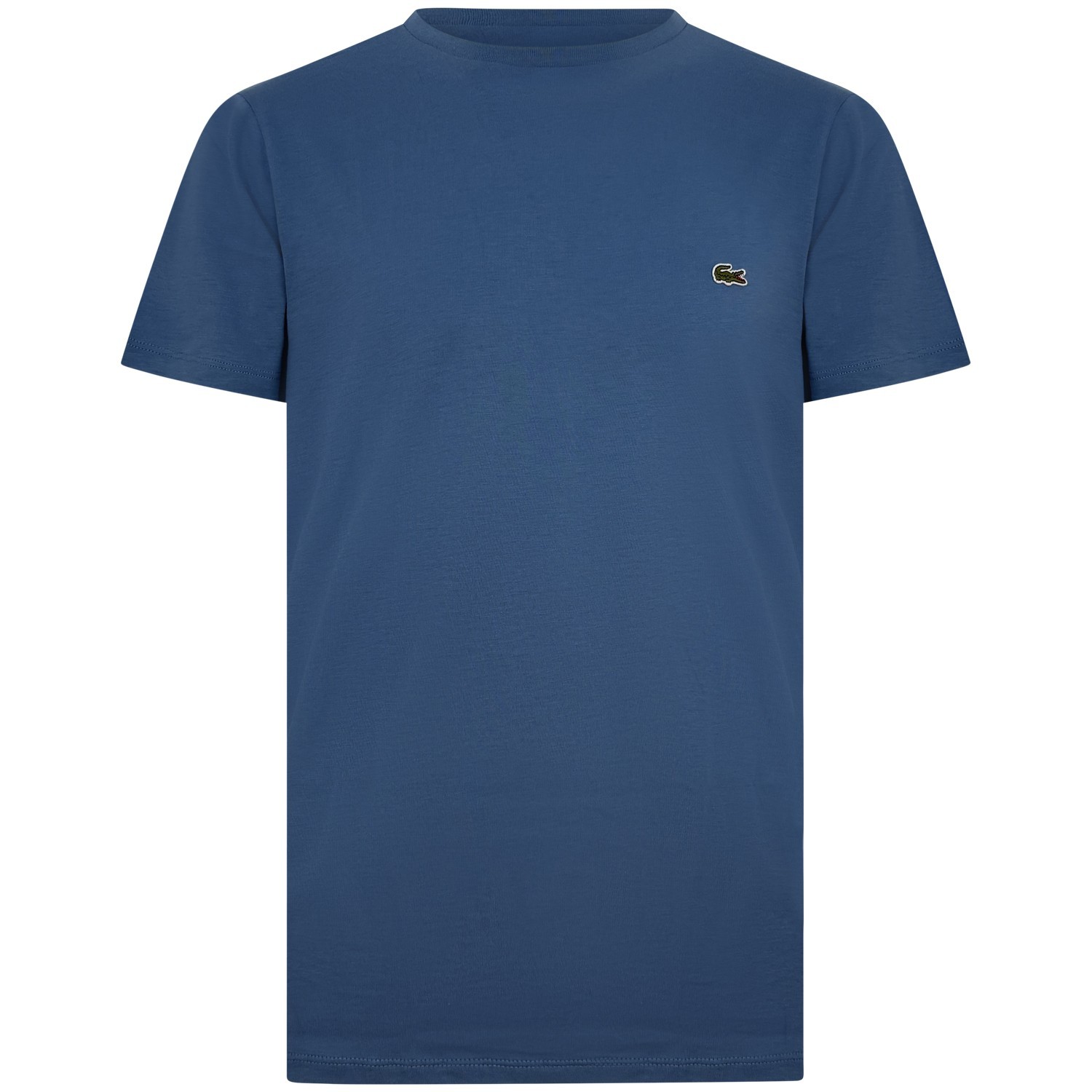 T-shirt celeste con mini logo per uomo 2