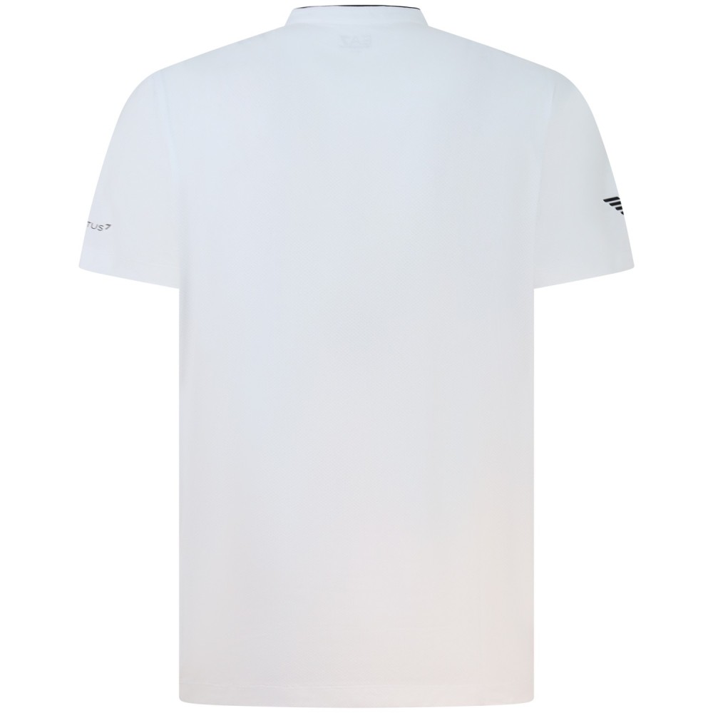 Polo bianca con mini logo per uomo