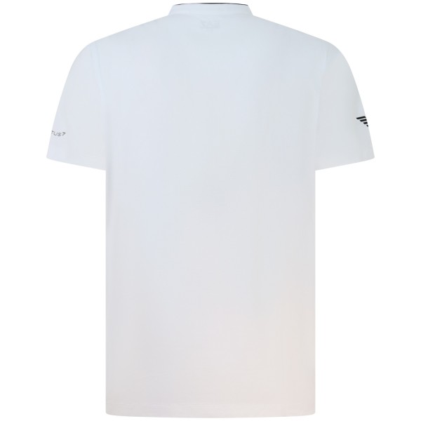 Polo bianca con mini logo per uomo