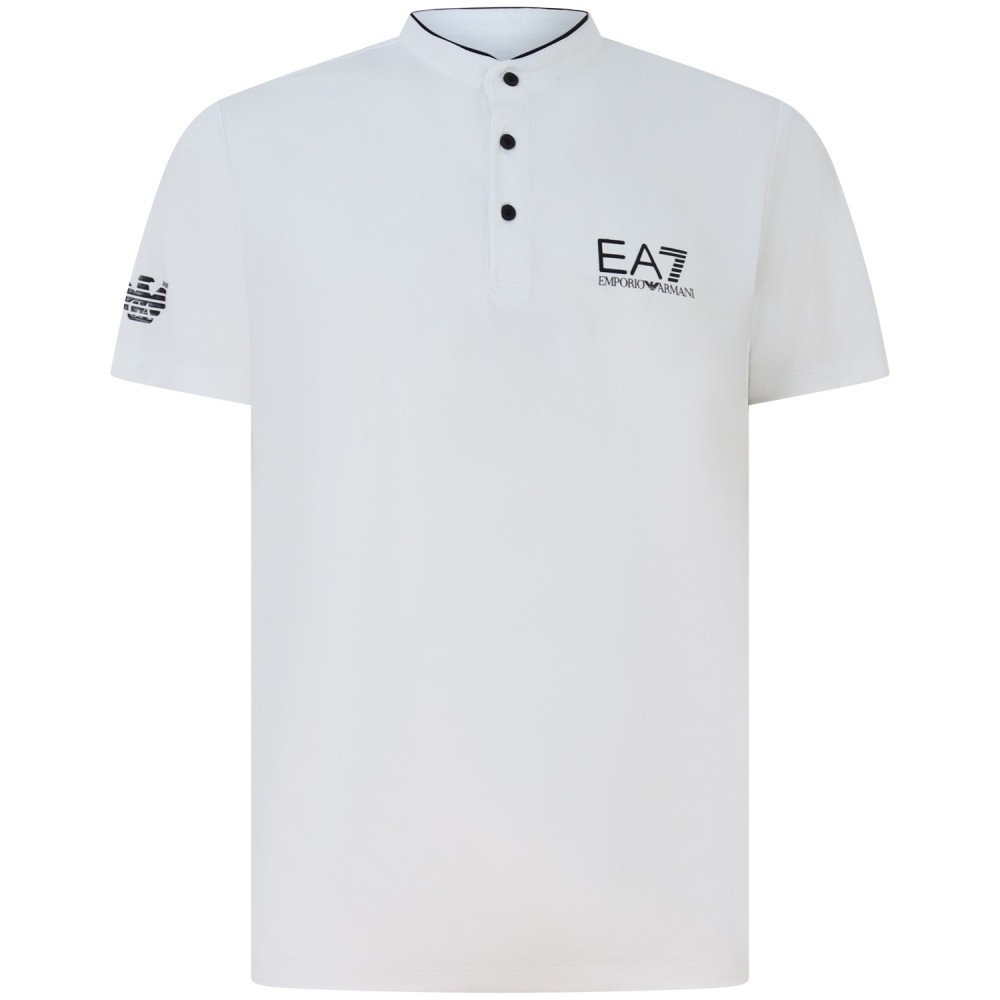 Polo bianca con mini logo per uomo