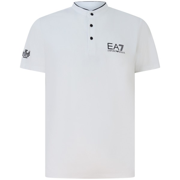 Polo bianca con mini logo per uomo