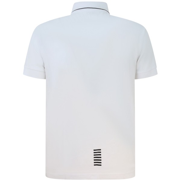 Polo bianca con riporti neri per uomo