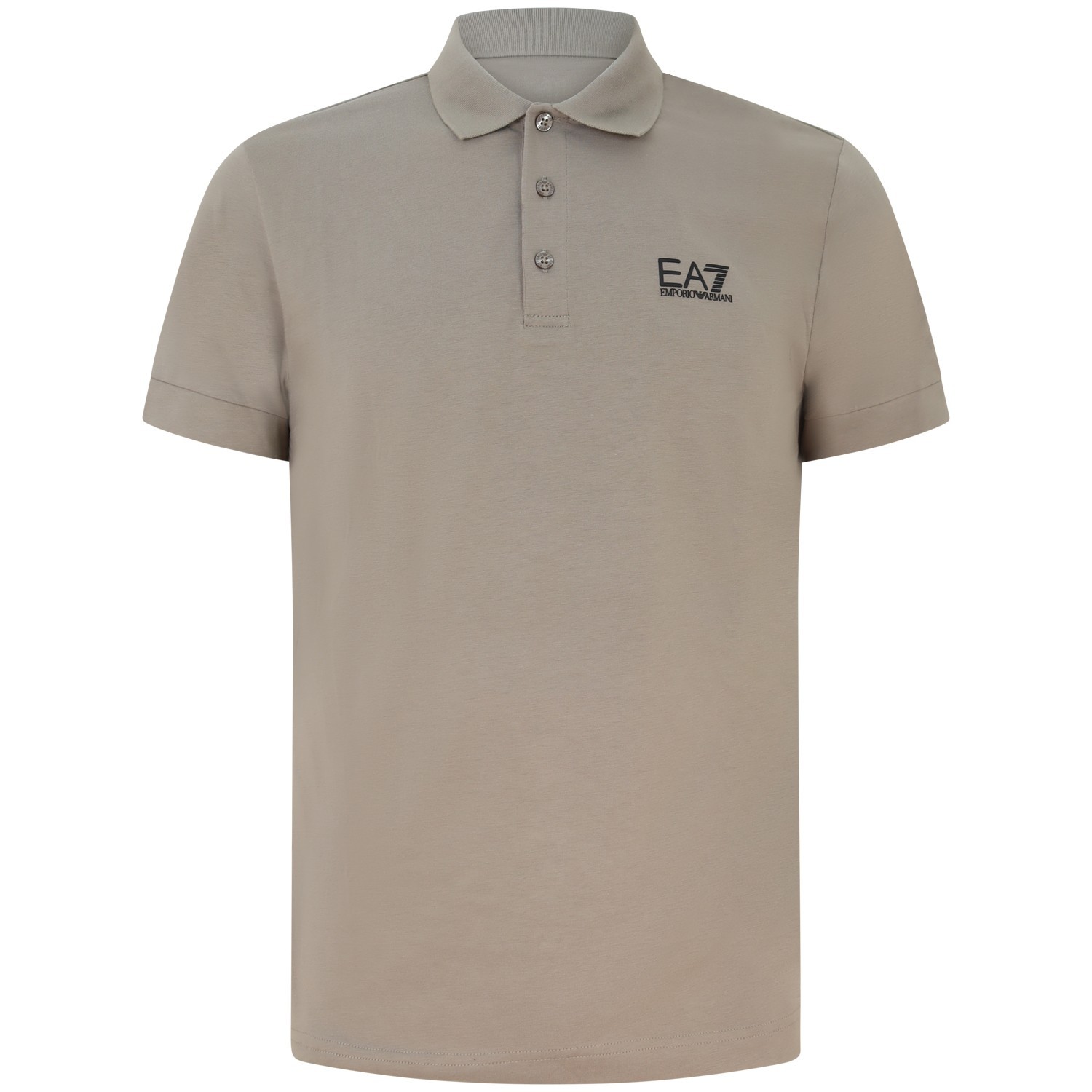 Polo beige con mini logo per uomo