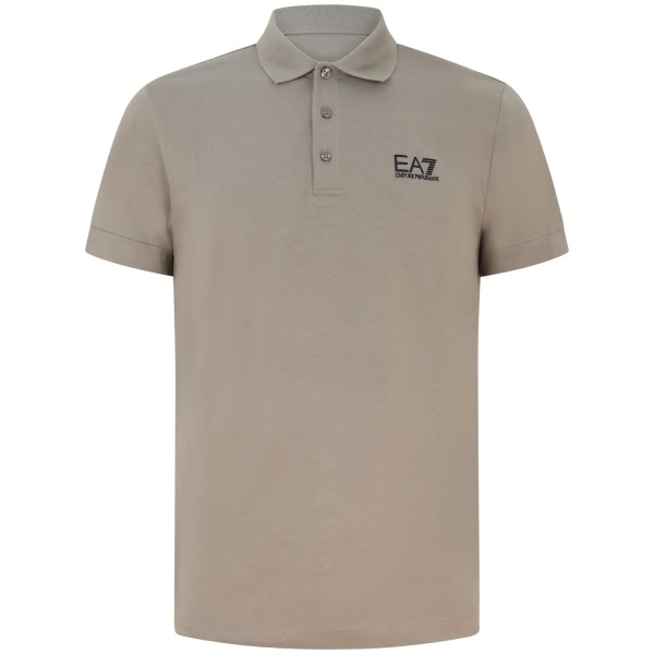 Polo beige con mini logo per uomo