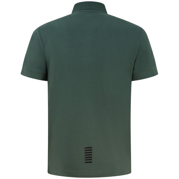 Polo verde con mini logo per uomo