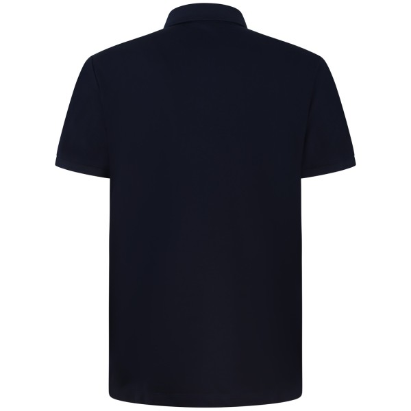 Polo blu con targhetta per uomo